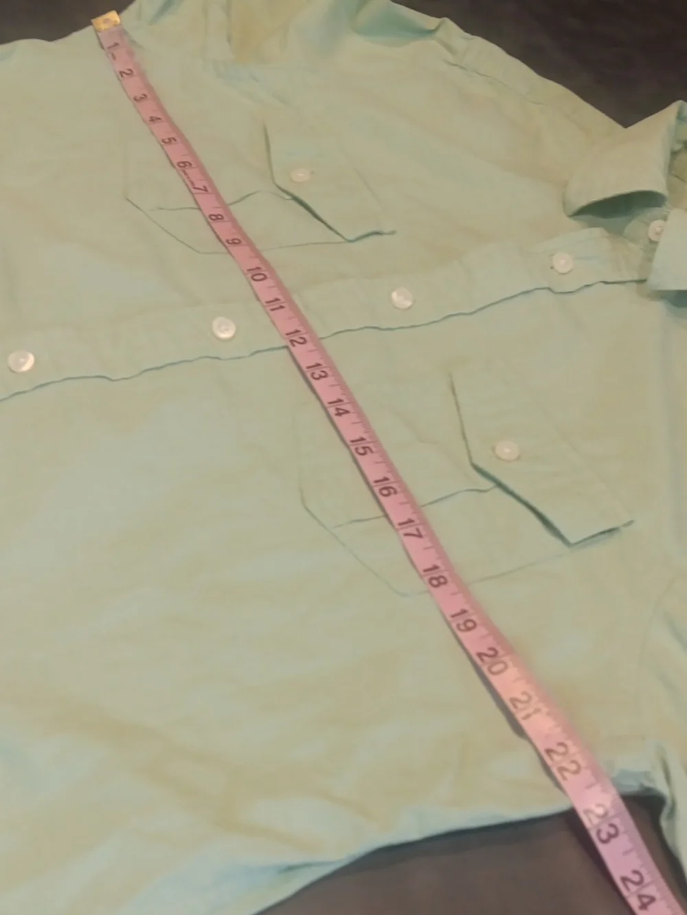 Banana Republic Soft Wash Utility Button Down Shirt Sage Green Large